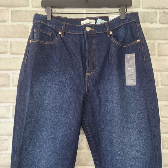 Loft The Straight High Rise Denim Blue Jeans NEW Classic Staple Womens 31 / 12 - Picture 7 of 8